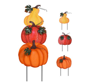 Jardín al aire libre Estaca móvil con energía solar Impermeable Beadable Cosecha Bendiciones Otoño Material <span class=keywords><strong>de</strong></span> <span class=keywords><strong>hierro</strong></span> móvil - Product Image 5
