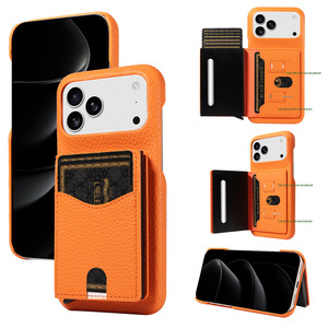 Étui portefeuille magnétique en cuir mains libres pour hommes avec porte-cartes, compatible <span class=keywords><strong>iPhone</strong></span> 17 Pro Max et Samsung S24 S22 S23 Ultra - Product Image 1