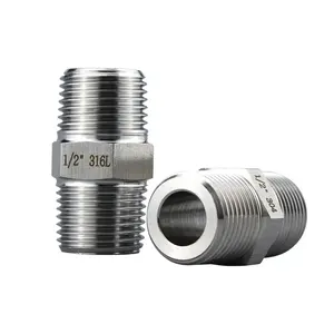 נירוסטה בלחץ גבוה אביזרי hex 300 בר 1/8 "1/4" 3/8 "1/2" 3/4 "1" חוט זכר שווה/הפחתת הפטמה