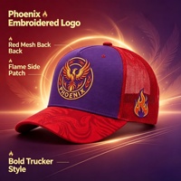 Gorra Trucker de Malla con Bordado Personalizado OEM ODM, Diseño Impreso a la Moda, Visera Curva, Transpirable, Ajustable, Unisex
