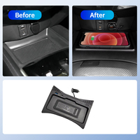 CARSOUL Chargeur sans fil QC3.0 rapide 15W pour Nissan X-Trail 2014-2021 LHD, adaptateur de plaque de charge certifiée pour téléphone portable, intérieur