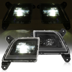 Pour 2019 2020 2021 2022 Chevy Silverado 1500 <span class=keywords><strong>LED</strong></span> feux antibrouillard diurnes noir - Product Image 4