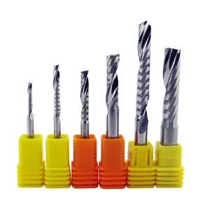 Single-edged spiral milling cutter Carbide Carbide Carving Knife CNC Carving Bit PVC Tool No Burr Acrylic Carving Tool