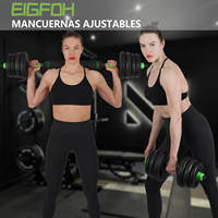 Juego de Mancuernas Ajustables de 10-40 kg en Stock en España para Fitness con Barras Blandas Engrosadas Antideslizantes Multifunción para Uso Doméstico en Brazos