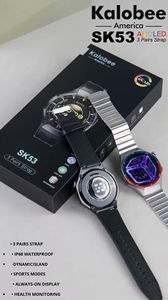 นาฬิกาสมาร์ทวอทช์แฟชั่น SK53 ขายส่ง ขนาด 1.53 นิ้ว กันน้ำ วัดอัตราการเต้นของหัวใจ วัดออกซิเจนในเลือด รองรับการโทรผ่านบลูทูธ สำหรับผู้ชาย พร้อมสาย <span class=keywords><strong>3</strong></span> เส้น - Product Image 4