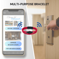 OEM/ODM NFC 213 Étanche, Bracelet en cuir de coque de noix de coco tendance, Boucle magnétique, RFID 13.56MHz, Contrôle d'accès intelligent pour Hôtels et Entreprises