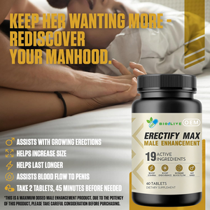 Complément Alimentaire Erectify <span class=keywords><strong>Max</strong></span> pour Hommes, 19 Ingrédients Actifs, Mélange Premium pour le Bien-être Masculin, Formulation Naturelle à Base de Plantes, Comprimés - Product Image 3
