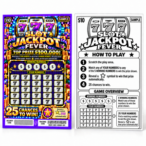 Boletos de Lotería Rasca y Gana al por Mayor, Personalizados, con Código de Barras Variable, Múltiples Mecanismos de Juego, Impresión Instantánea - Product Image 1