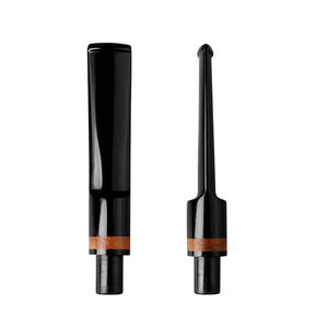 Bocchino in Acrilico di Grado Alimentare, Riciclabile e Pratico per Pipa da Fumo con Anello in Legno di Bruyère - Product Image 2