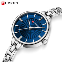 Jam Tangan Wanita Quartz Curren 9097L 9097 Elegan Mewah Klasik Fashion Tahan Air untuk Wanita dan Remaja Putri