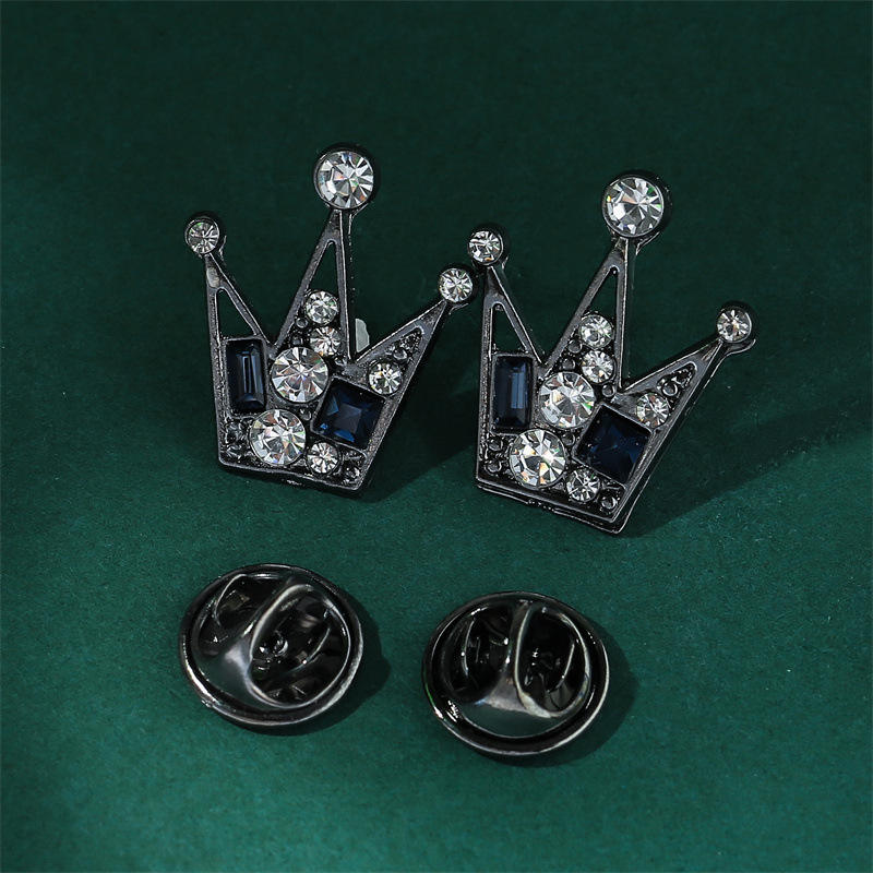 Negro-Corona de Diamante Azul