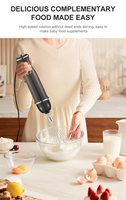Mixeur Plongeant Silencieux Haute Performance 500/1000W avec Molette de Vitesse et Double Bouton pour Cuisine