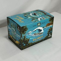 Boîte d'emballage pour bière de 355 ml en papier enduit réutilisable avec impression de logo personnalisé, 6 paquets, pour eau gazeuse, jus, boissons