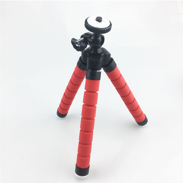 Popular Universal Flexible Mini Tripod Supports Stand With 1/4-inch -20 Screw Sponge Tripod for Go Pro Mobile Phones Camera