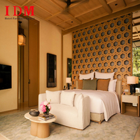 Ensemble de chambre à coucher IDM en bois massif moderne de luxe pour hôtel et appartement 5 étoiles, personnalisable pour villa, solution pour projets écologiques