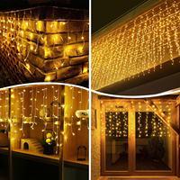 Guirlande lumineuse LED extérieure personnalisée, étanche IP65, rechargeable, avec télécommande, pour jardin, rue, rideau de Noël