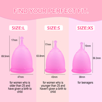 Vente en gros de la coupe menstruelle Écologique Copa du cycle Menstrual Medical Grade Silicone Cup Case Kits Menstruels
