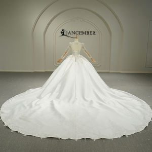 Jancember GT26006 Vestido de Novia Popular con Cuello en V y Satén Estilo Imperio - Product Image 4