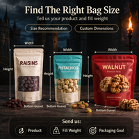 Vente en gros de sacs d'emballage en plastique avec pochette debout personnalisée anti-odeur pour les aliments secs aux pistaches et aux noix