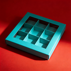 Boîte à chocolats de luxe avec couvercle transparent et séparateurs <span class=keywords><strong>en</strong></span> papier, emballage cadeau haut de gamme pour assortiment de bonbons - Product Image 5