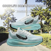 Calzado Deportivo para Parejas, con Cordones, Cómodo, Transpirable, Antideslizante, Suela de EVA Resistente, Estampados Animales, Combinación de Colores para Hombre, Combinable con Todo