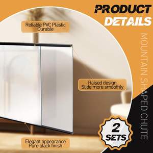 Rail de porte coulissante <span class=keywords><strong>en</strong></span> <span class=keywords><strong>PVC</strong></span>, double rainure <span class=keywords><strong>en</strong></span> <span class=keywords><strong>U</strong></span>, profil ABS, glissière <span class=keywords><strong>en</strong></span> verre, poussoir-tiroir - Product Image 3