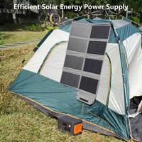 Panneau solaire monocristallin pliable, léger et haute efficacité, station d'alimentation solaire portable 80W pour les urgences en extérieur