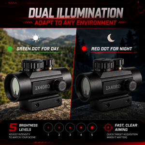 <span class=keywords><strong>Ottica</strong></span> da Caccia 1X40 Red Dot Sight con Lente Rivestita a 11 Livelli <span class=keywords><strong>in</strong></span> Lega di Alluminio per Esterni Include Copriobiettivo Rivestimento Iris - Product Image 5