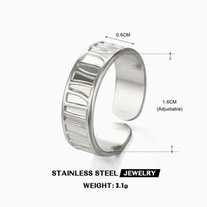 Nouvelles bagues minimalistes de style Ins avec un design géométrique, bagues tendance plaquées or, bijouterie pour femmes, acier inoxydable - Product Image 6