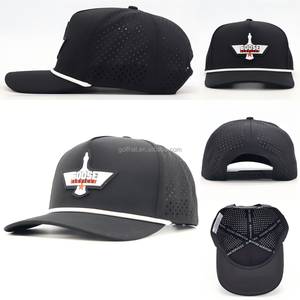 Casquette de baseball personnalisée pour équipes de hockey, en polyester perforé, avec logo en PVC de qualité supérieure, pour l'extérieur, en couleur intégrale, avec cordon, OEM ODM - Product Image 3