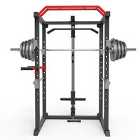 TOPTONS Cage de musculation multifonctionnelle avec crossover par câbles, rack à squats, machine Smith pour entraînement de musculation en salle de sport