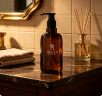 Bouteille pompe à lotion PET marron 500 ml avec logo personnalisé, protection UV, vide, pour huile essentielle, après-shampoing, emballage cosmétique