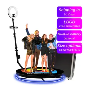 Dhl Fast Shipped In 48h Selfie Magic Mirror Photo Booth 360 Automatic Slow Rotating 360 Photo Booth With Ring Light