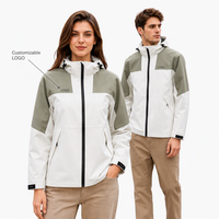 Veste bomber coupe-vent légère en tissu composite fin avec logo personnalisé, vente en gros, pour hommes, couleurs contrastées, sport d'hiver en plein air