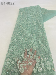 Bán Buôn Trắng Phi Vải Ren Cưới Pháp Vải Tuyn Thêu Đính Cườm <span class=keywords><strong>Sequins</strong></span> Ren Vải - Product Image 3
