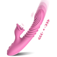 Leistungsstarker Wiederaufladbarer Vibrator Dildo für Frauen Mit G-Punkt und Klitoris Stimulation Wasserdichter Silikon Massagegerät Dildo