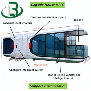 Maison préfabriquée en conteneur, capsule de camping, maison capsule avec vue panoramique, hôtel spatial, villa, sites panoramiques - Product Image 2