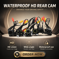 Caméra de recul pour voiture, étanche, HD, 12V, CCD, 170° grand angle, vision nocturne, caméra de plaque d'immatriculation longue portée, caméra de recul, 1 an de garantie