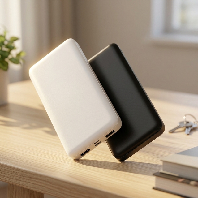 Slim 10000mAh 15W Li-Polymer Power Bank with Triple USB Output & Fast Charging for IPhone/iPad/Smartphones