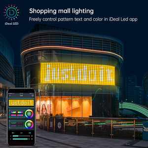 Lumières de rideau intelligentes APP, lumières colorées à commande ponctuelle, lumières à fil en cuir, lumières d'ambiance de Noël DIY, lumières de décoration de vacances - Product Image 1