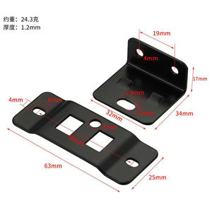 2 In 1 Fixing Clip L Shaped 90 Degree Connector For Furniture Shelves Black White Bracket Hardware Cold Rolled Steel Durable - Product Image 2