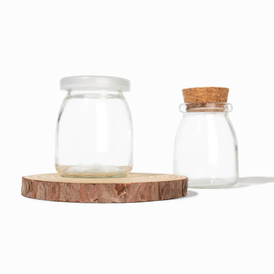 Botella de vidrio de pudín vacía de 100ml y 200ml con tapa de corcho, tarro de yogur de pudín para contenedor de alimentos - Product Image 4