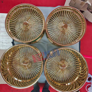 Jantes en fil de fer dorées populaires, jantes Dayton de 26 pouces, jantes à rayons 5x114.3 - Product Image 4