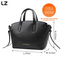 Sacs fourre-tout personnalisés LZ pour femmes, sac à main en cuir véritable, sac à bandoulière en cuir Nappa, sacs à main de grande capacité pour femmes