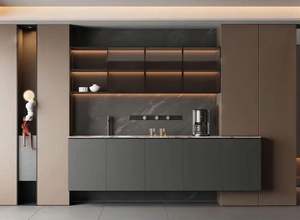 El Comedor Muestra el Mueble para Vinos Contra la Pared en una Sala de Estar, Mueble Personalizado - Product Image 2