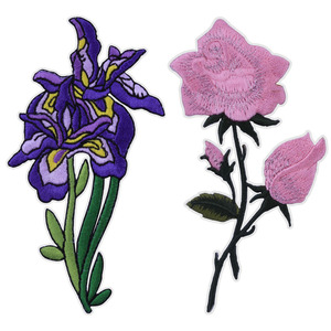 Bán buôn tùy chỉnh <span class=keywords><strong>3D</strong></span> sắt-on thêu các bản vá lỗi thiết kế hoa thêu logo trên vải vải quần áo - Product Image 1