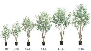 Arbre d'<span class=keywords><strong>eucalyptus</strong></span> artificiel de 150 cm dans un <span class=keywords><strong>pot</strong></span> noir, élégante plante artificielle pour un design d'<span class=keywords><strong>intérieur</strong></span> moderne - Product Image 6