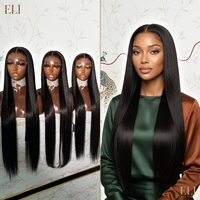 Perruques de cheveux humains vierges indiens, cuticules alignées, 32-34 pouces, Loose Deep Body Wave, HD Transparent, sans colle, pour femmes noires