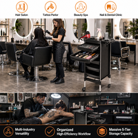 Organisateur d'outils professionnel pour salon de coiffure, station multi-niveaux, support pour équipement de coiffeur, support pour outils de coiffage pour salon de beauté