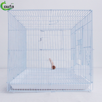 Cage en fer pliable grand format avec poignée pour perroquets et petits oiseaux, idéale pour l'élevage - Vente en gros